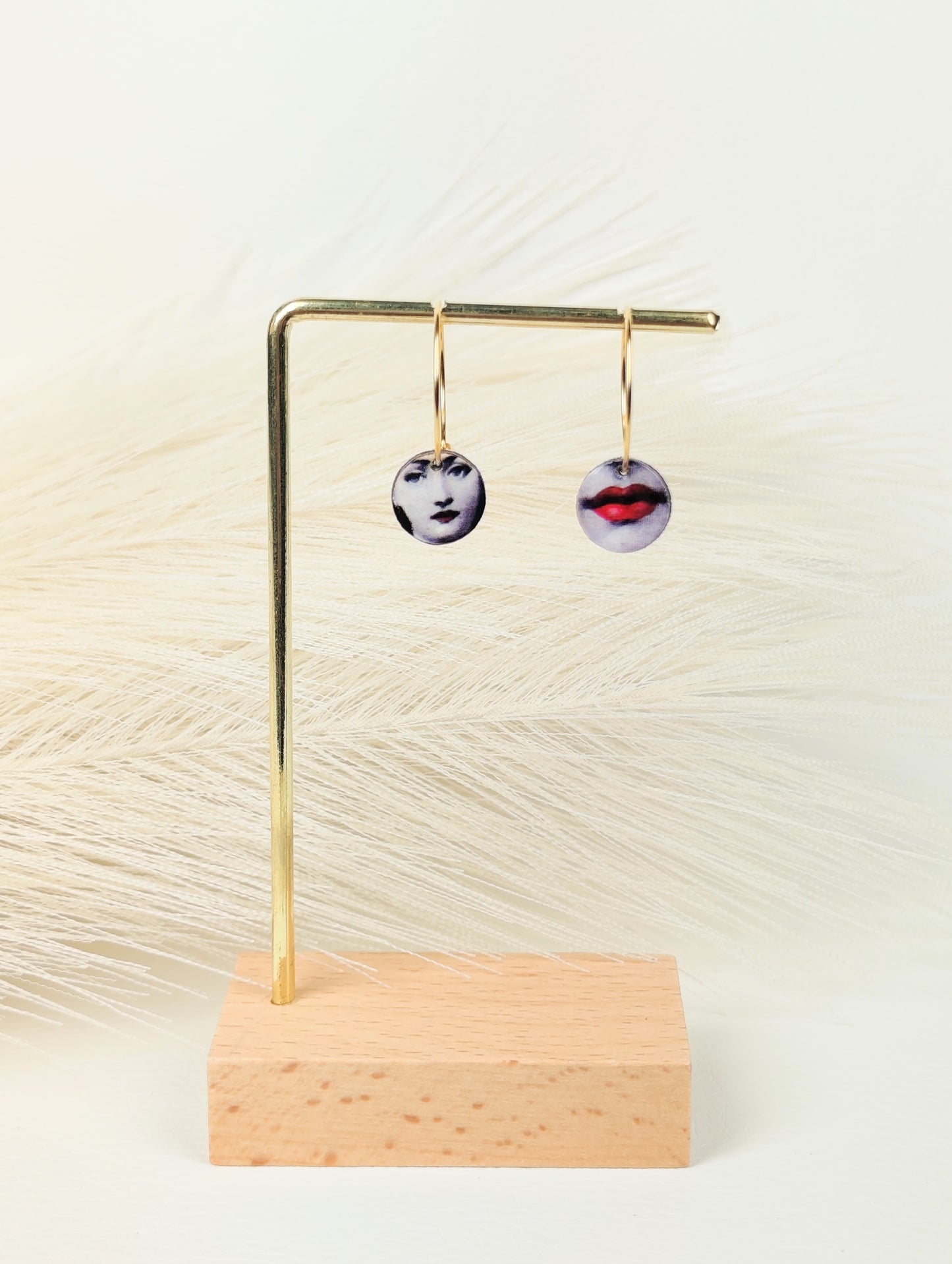 Orecchini a cerchio Fornasetti 6