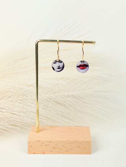 Orecchini a cerchio Fornasetti 6