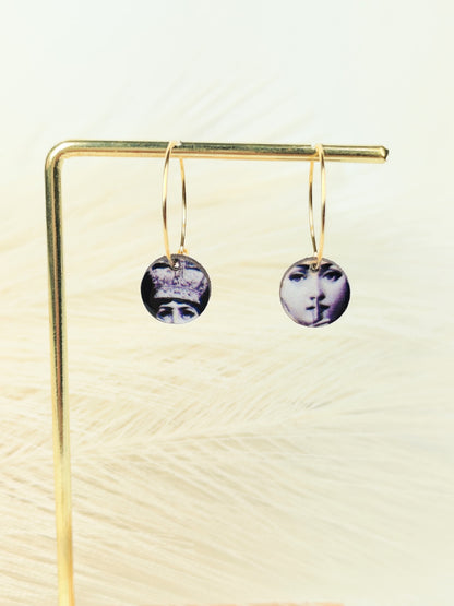 Orecchini a cerchio Fornasetti 4