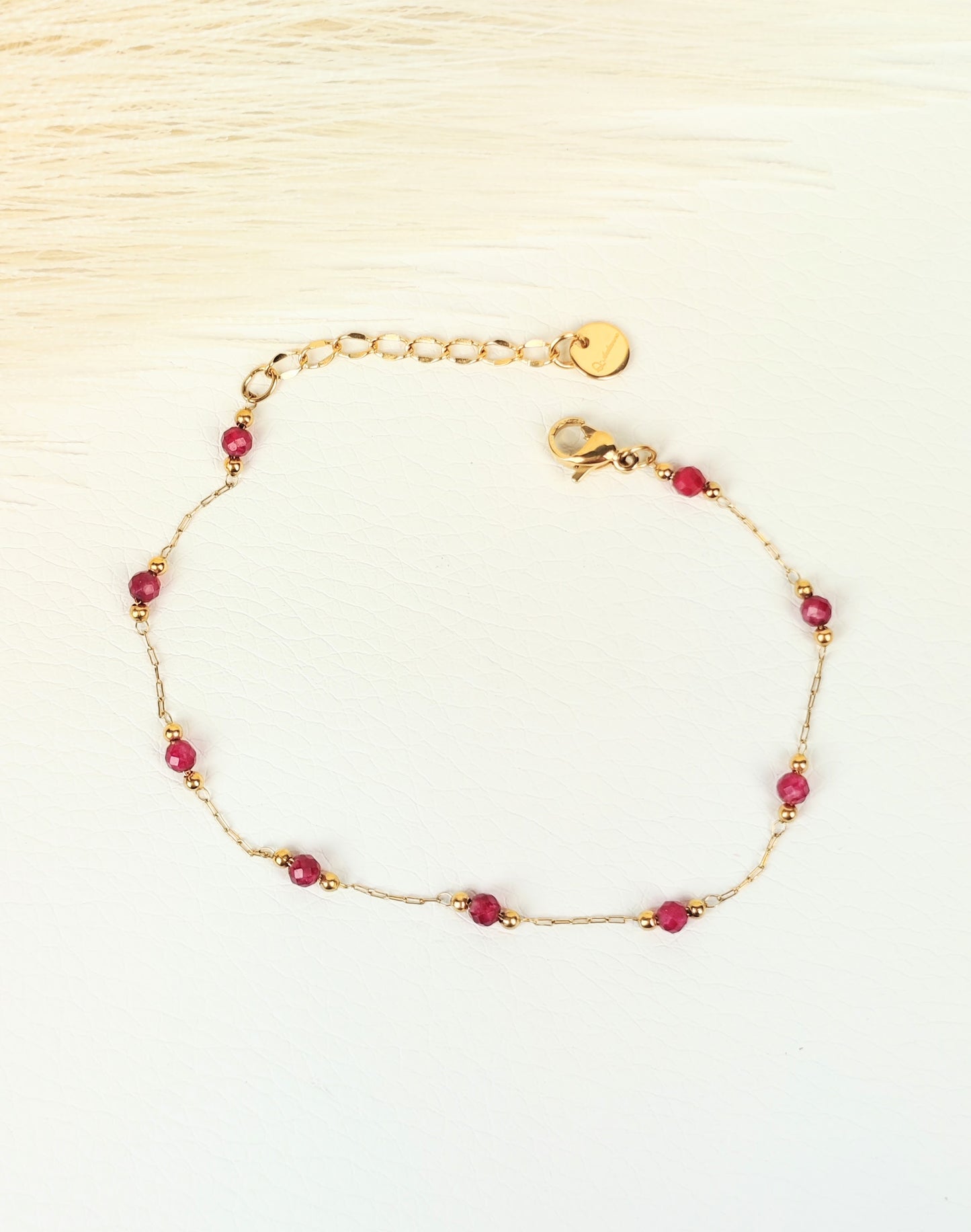 Bracciale acciaio cristalli vinaccia 2 mm