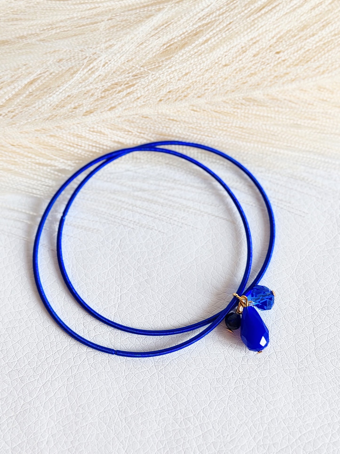 Bracciale elastico in acciaio blu elettrico