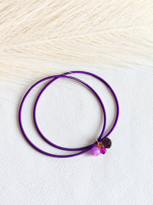 Bracciale elastico in acciaio porpora