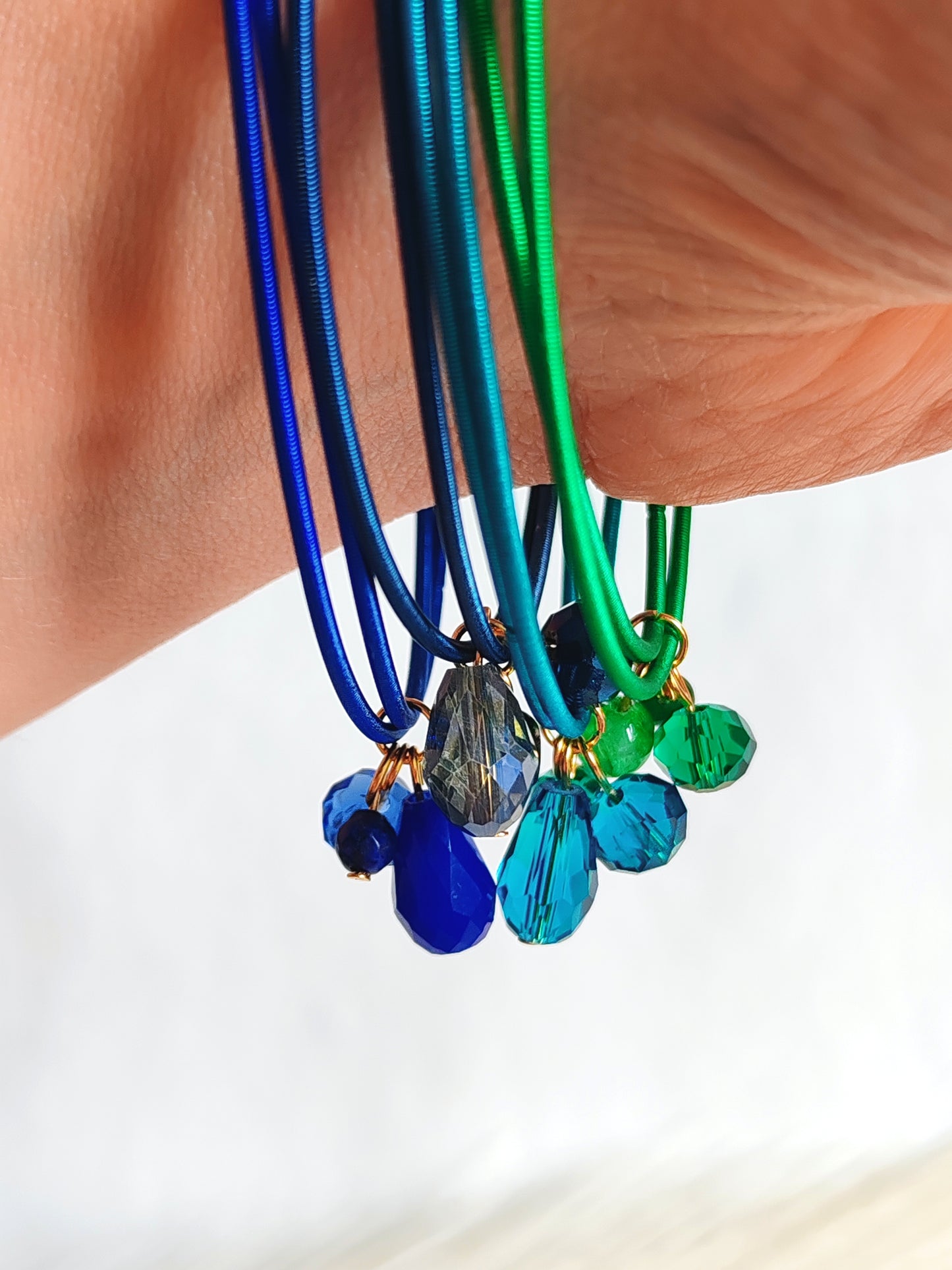 Bracciale elastico in acciaio blu elettrico